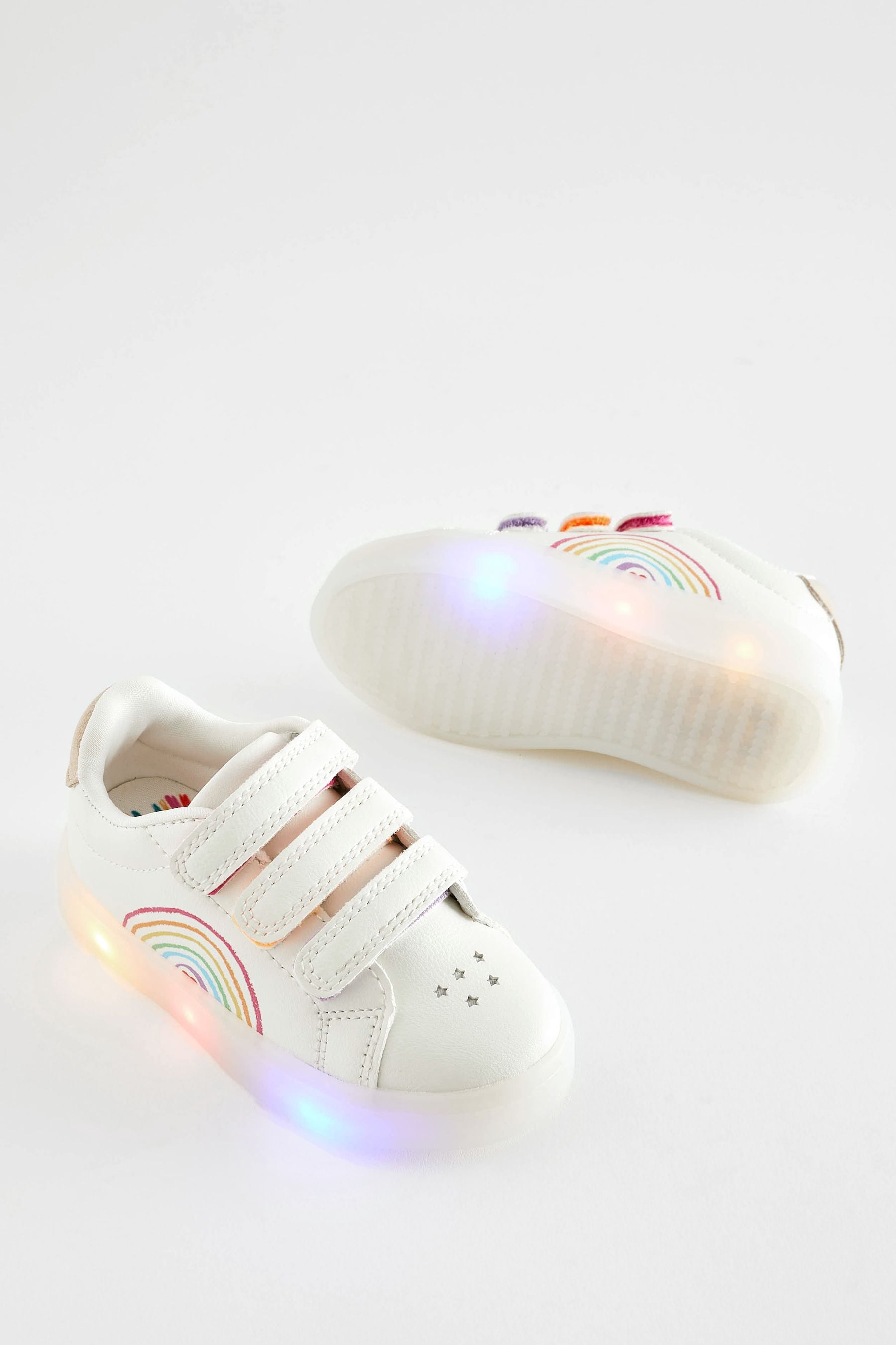 White light up trainers best sale