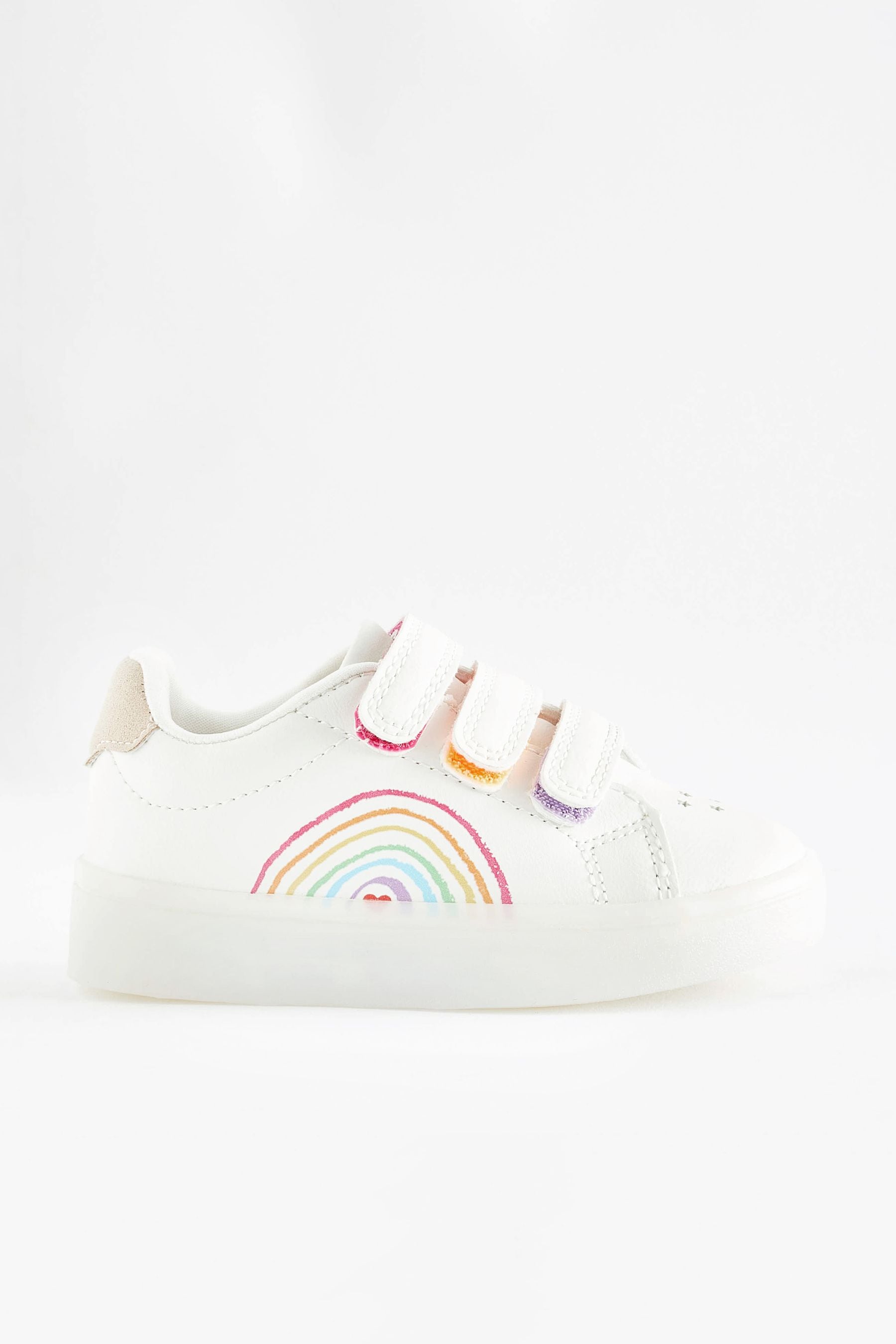 Buy White Rainbow Touch Fasten Light Up Trainers from the Next UK online shop