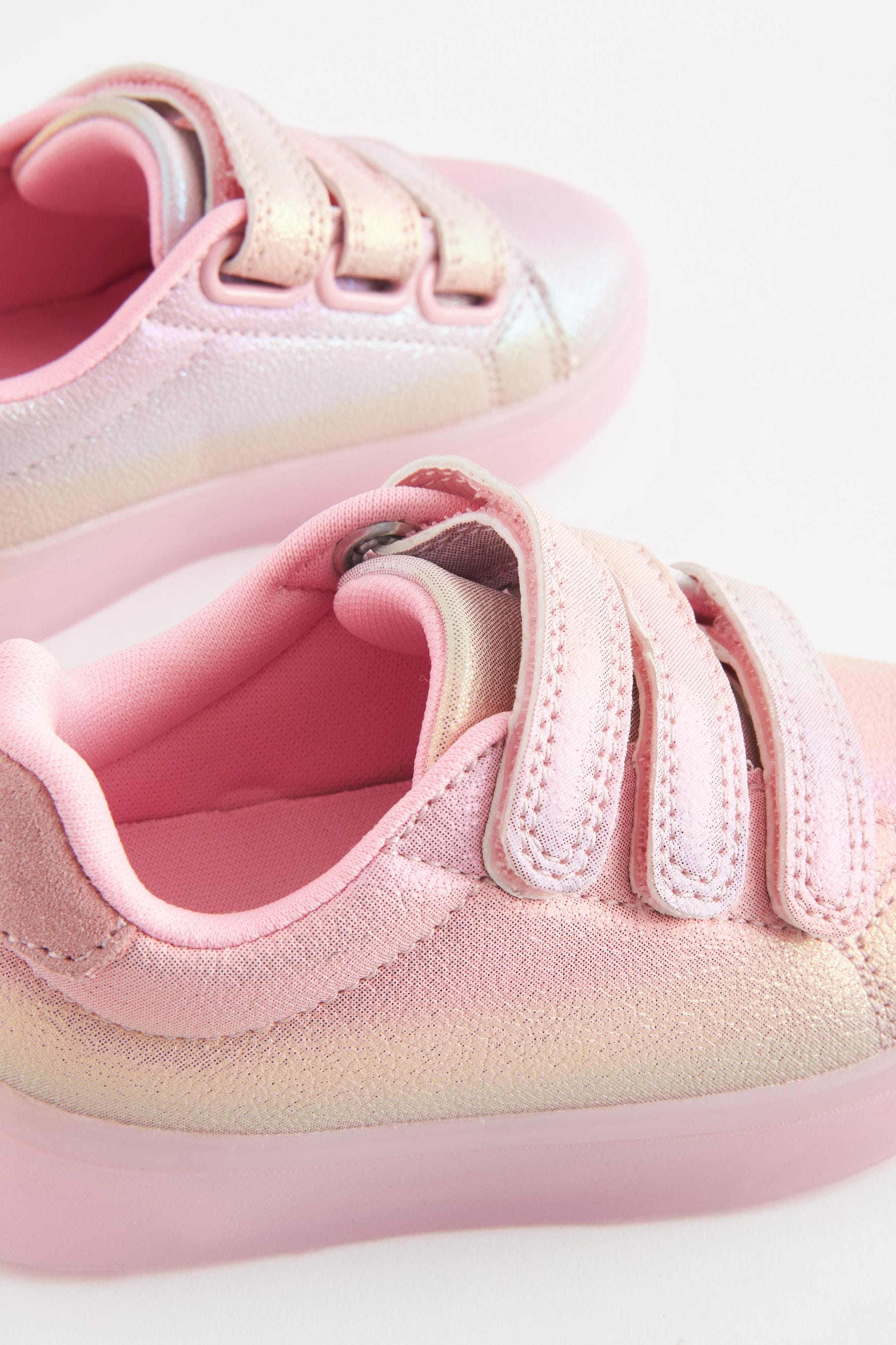 Buy Pink Rainbow Shimmer Touch Fasten Light Up Trainers from the Next UK online shop