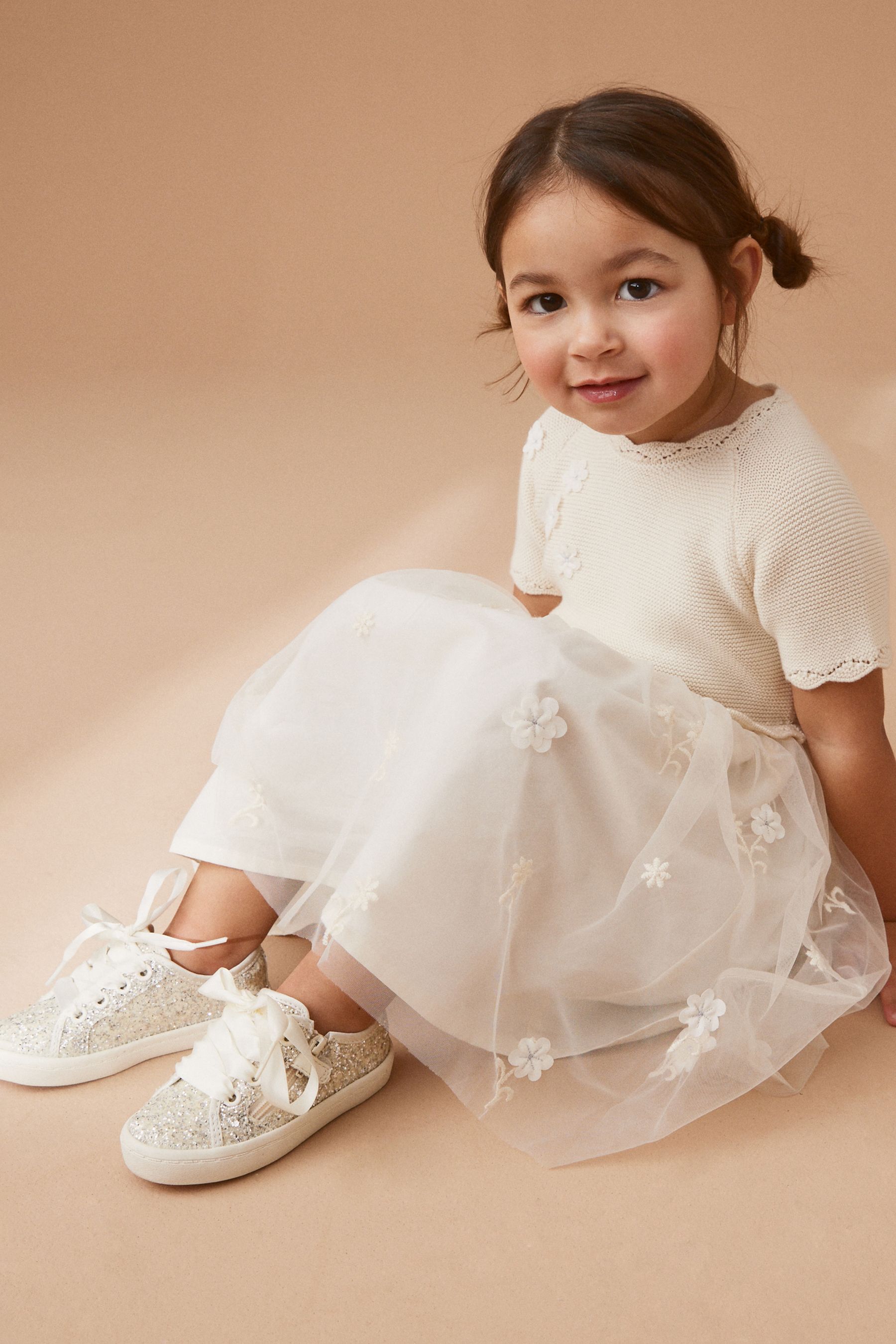 White trainers with glitter store