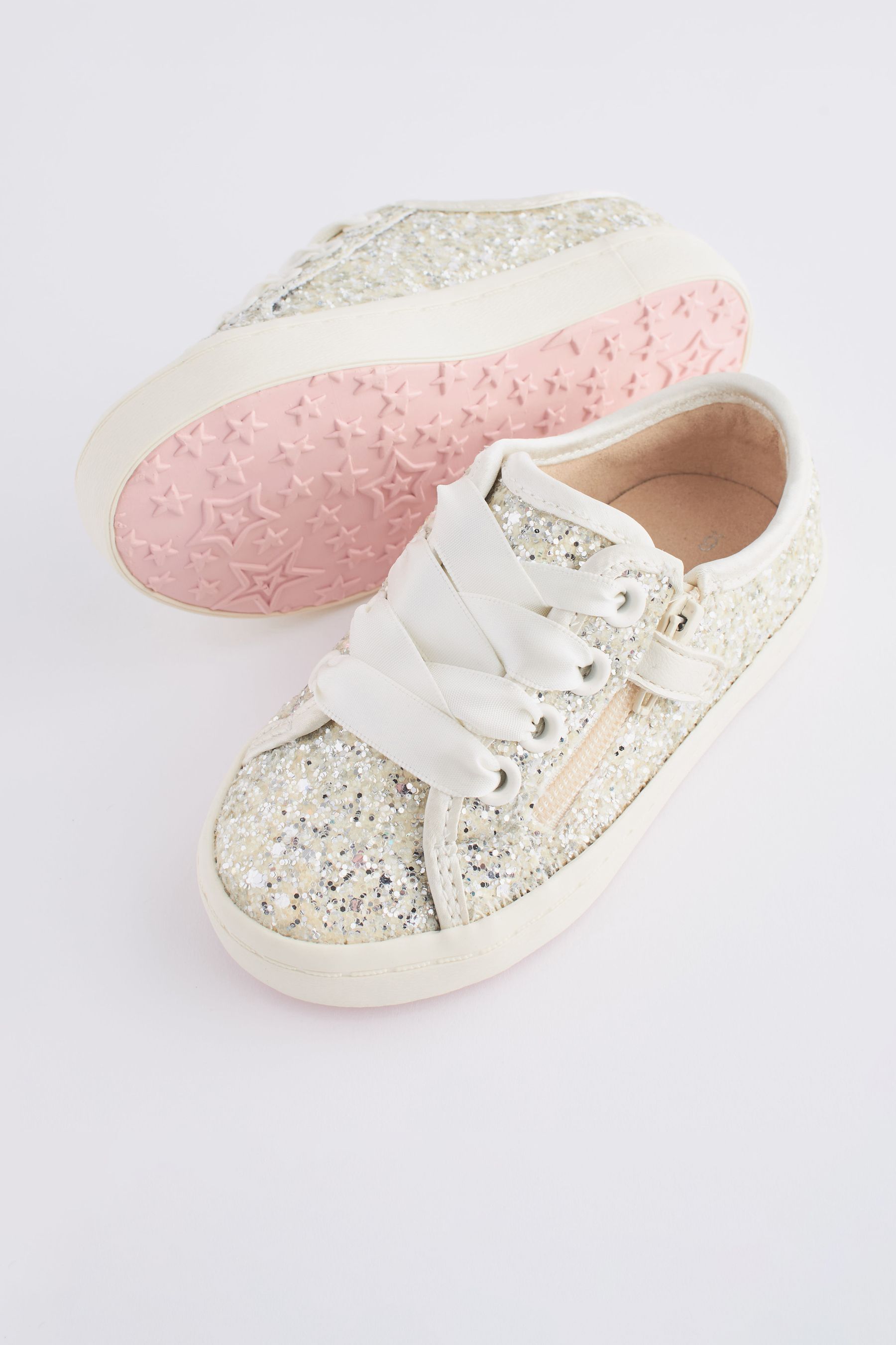 Buy Ivory White Glitter Bridesmaid Occasion Trainers from Next Canada