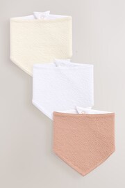 White/Neutral Baby Dribble Bibs 3 Pack - Image 1 of 5