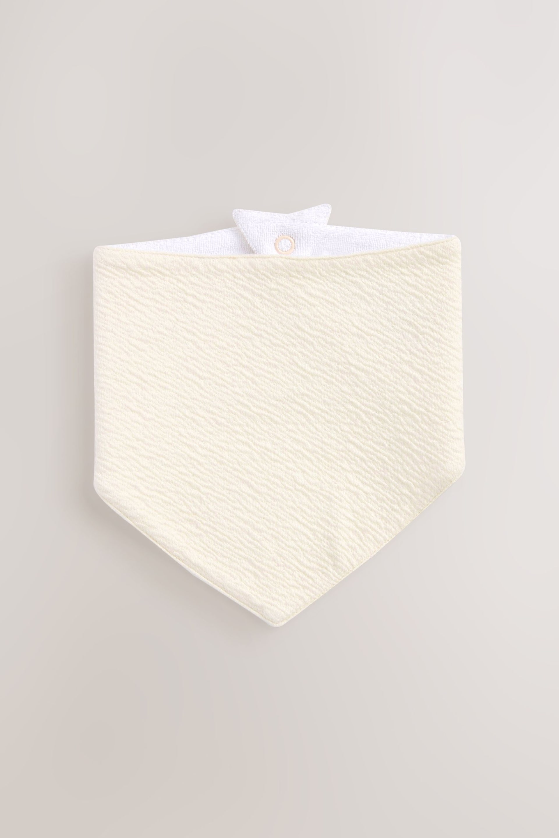 White/Neutral Baby Dribble Bibs 3 Pack - Image 4 of 5