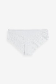 White Brazilian Floral Lace Knickers 3 Pack - Image 6 of 7