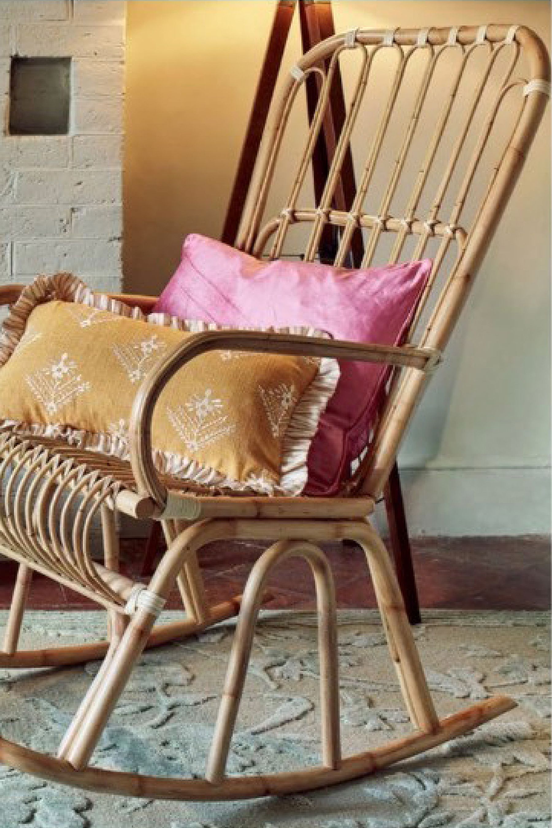 Laura Ashley Natural Indoor Cane Rocking Chair