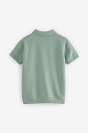 Minerals Short Sleeved Bubble Texture Polo Shirt (3-16yrs) - Image 5 of 6