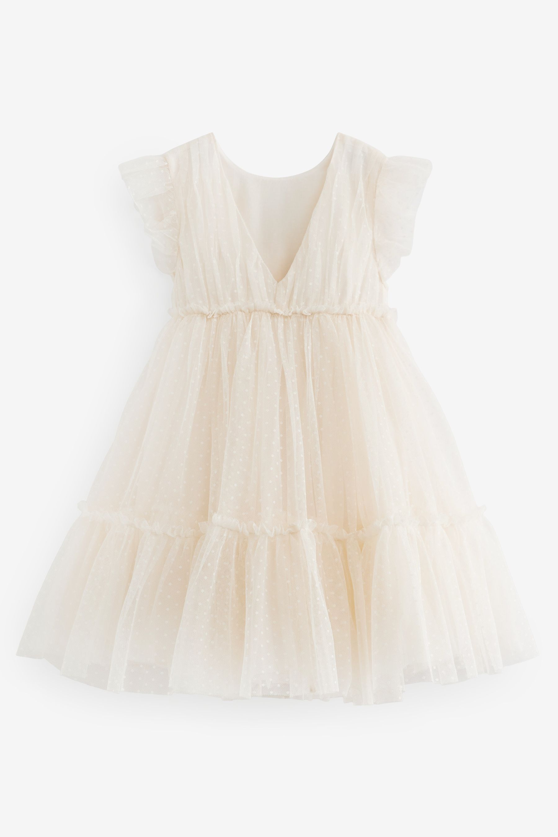 Buy Ecru White 3D Flower Mesh Flower Girl Dress 3 16yrs from Next France