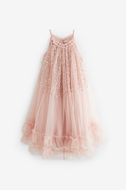 Pink Sequin Mesh Trapeze Occasion Dress (3-16yrs) - Image 6 of 8
