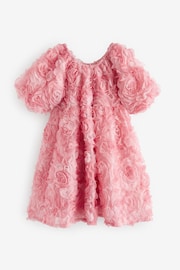 Pink Rose 3D Floral Occasion Dress (3-16yrs) - Image 6 of 8