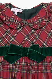 Trotters London Red Tartan Katie Cotton Party Dress - Image 2 of 2