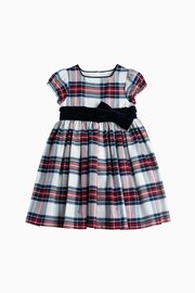 Trotters London Red Stewart Tartan Victoria Cotton Party Dress - Image 5 of 7