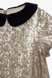 Trotters London Gold Sequin Christmas Party Dress - Image 7 of 7
