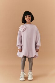 Pink 3D Flower Corsage Soft Jumper Dress (3-16yrs) - Image 1 of 7