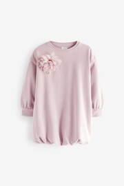 Pink 3D Flower Corsage Soft Jumper Dress (3-16yrs) - Image 5 of 7