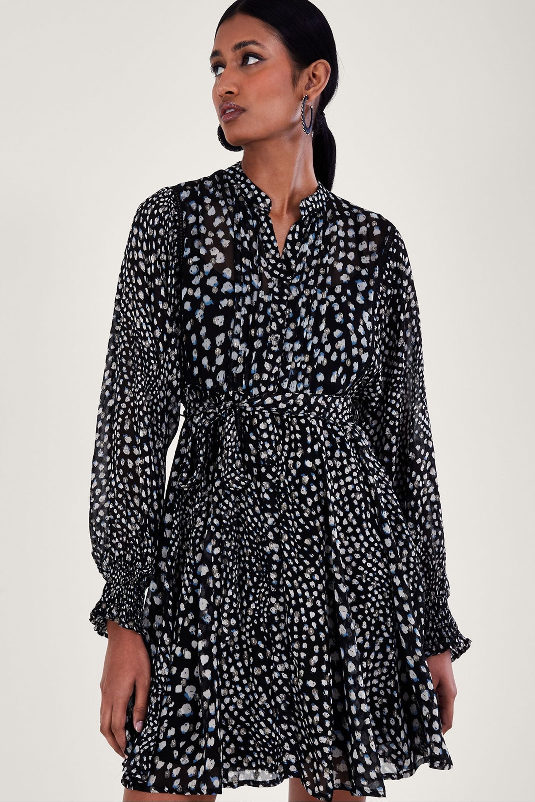 Buy Monsoon Hollis Metallic Spot Blouse with Sustainable Viscose from Next Luxembourg