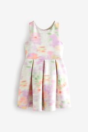 Cream Cut Out Detail Scuba Occasion Dress (1.5-16yrs) - Image 4 of 6