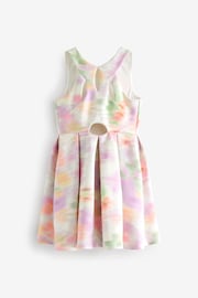 Cream Cut Out Detail Scuba Occasion Dress (1.5-16yrs) - Image 5 of 6