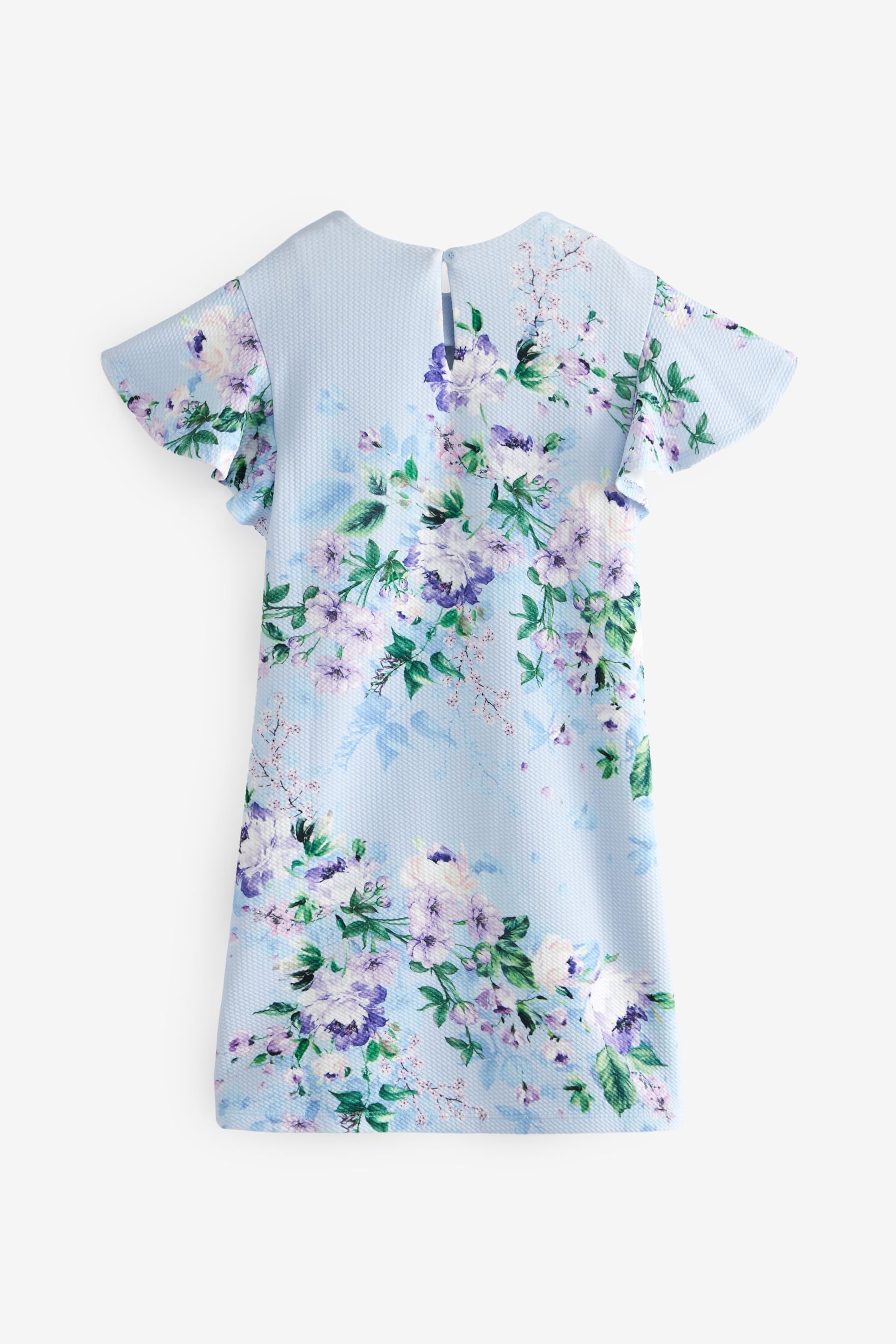 Blue Floral Print Ocassion Dress (1.5-16yrs) - Image 7 of 8