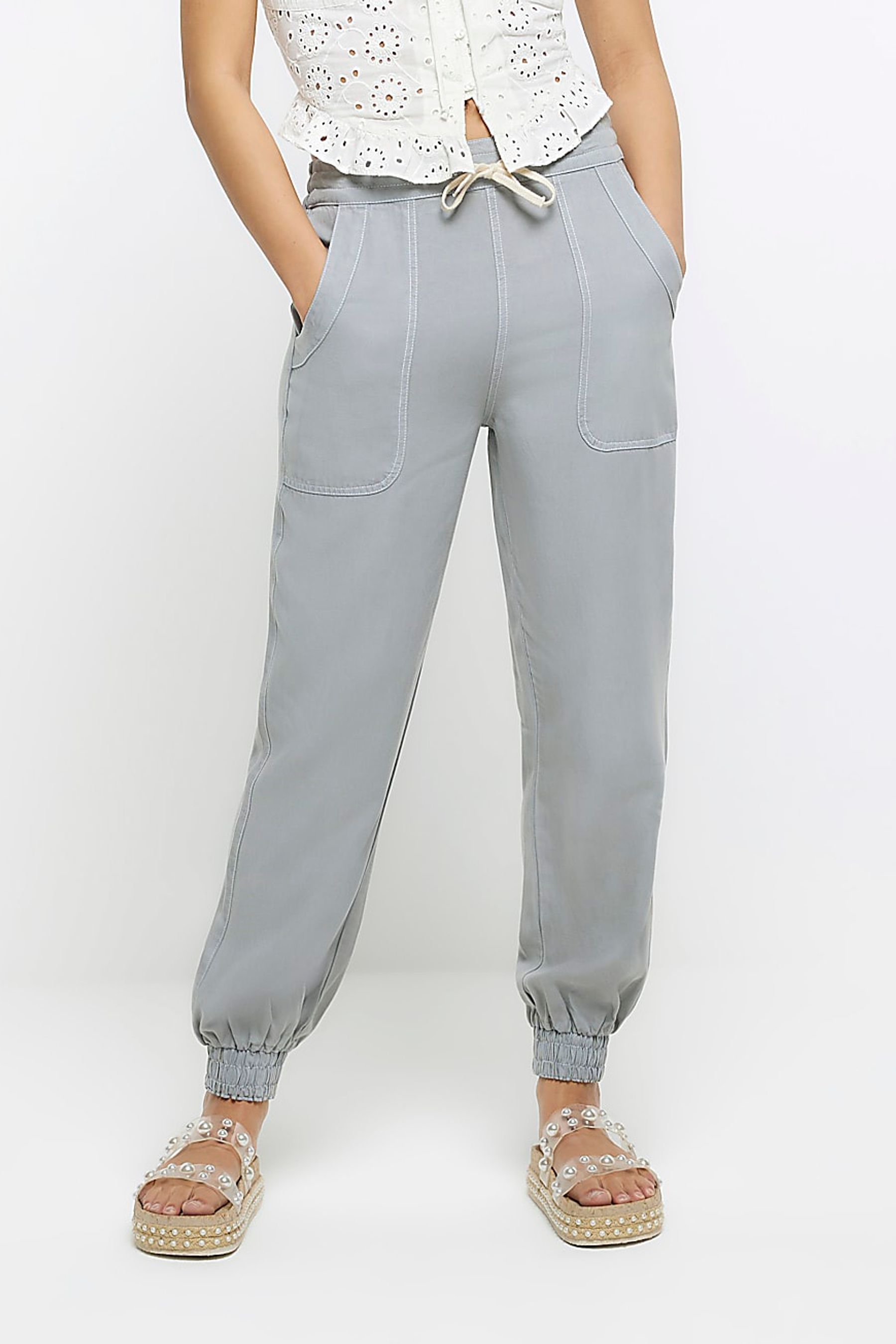 River island grey joggers new arrivals
