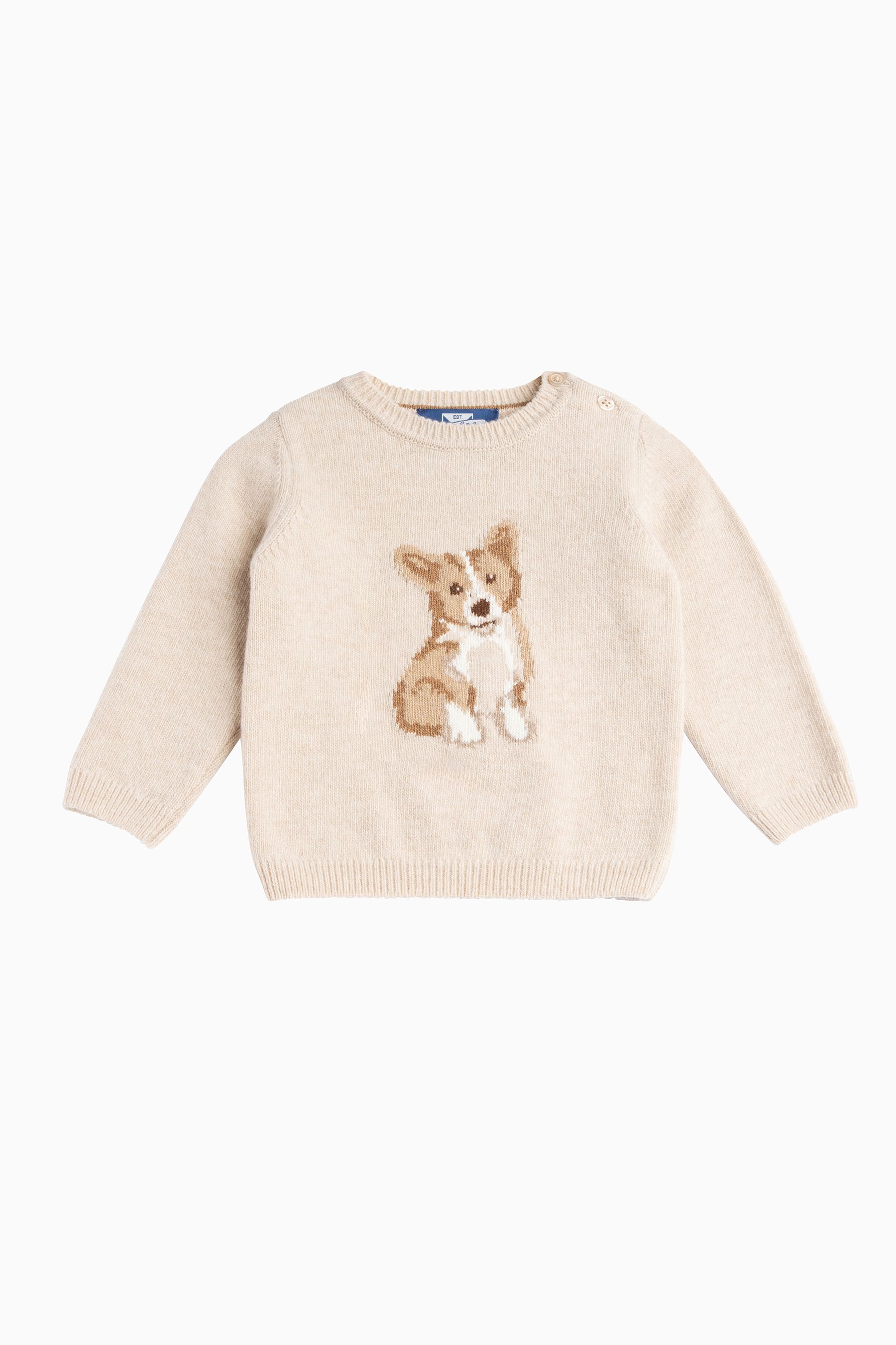 Buy Trotters London Natural Corgi Jumper from Next Luxembourg