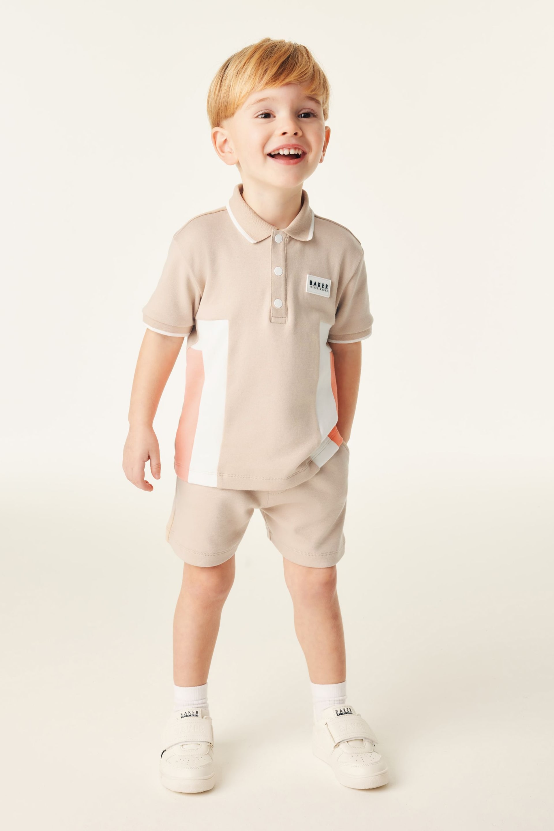 Baker by Ted Baker Colourblock Polo Shirt and Short Set - Image 1 of 11