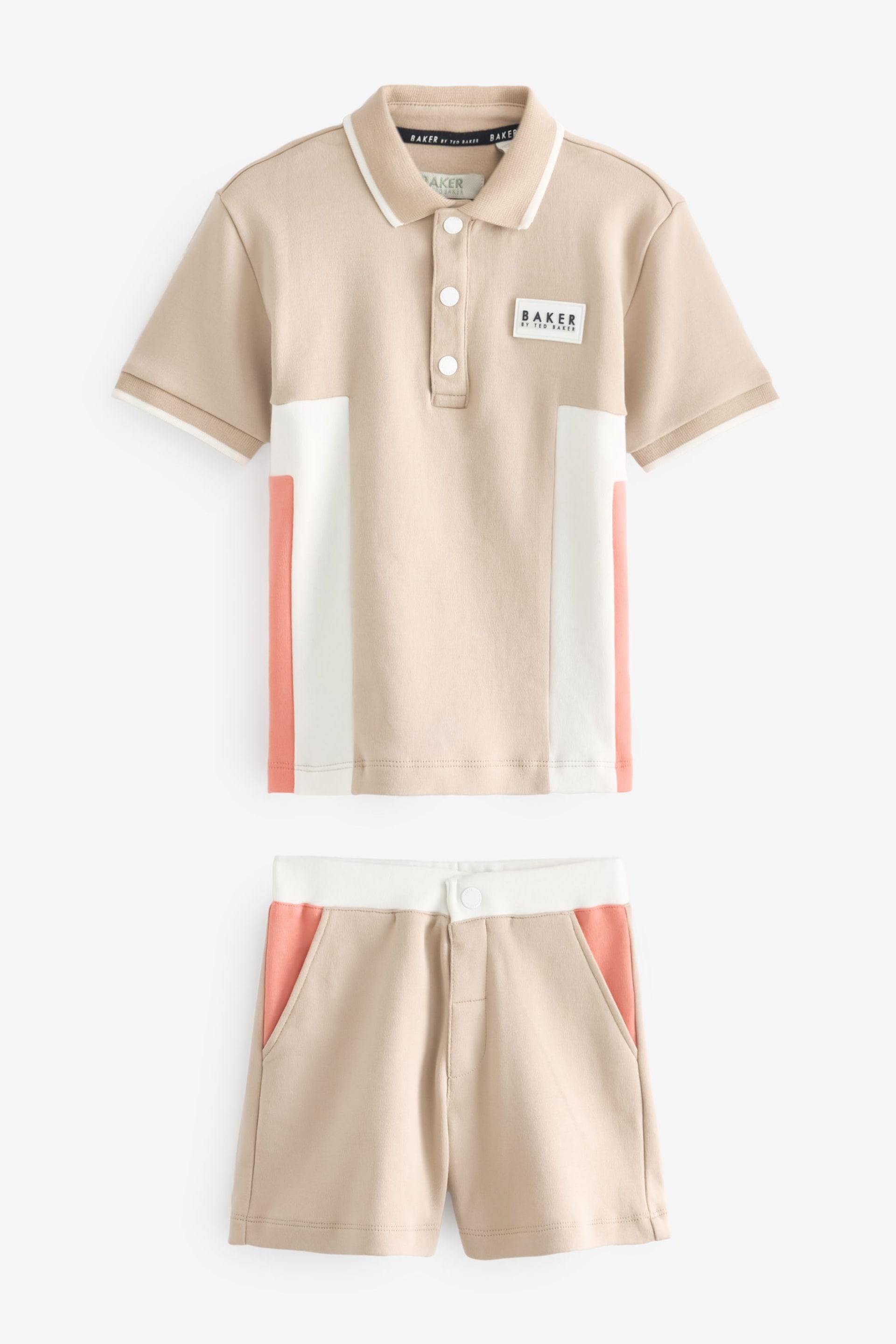 Baker by Ted Baker Colourblock Polo Shirt and Short Set - Image 8 of 11