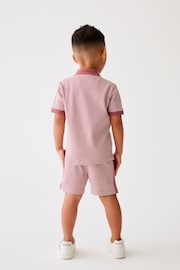 Baker by Ted Baker Textured Polo Shirt and Short Set - Image 3 of 16