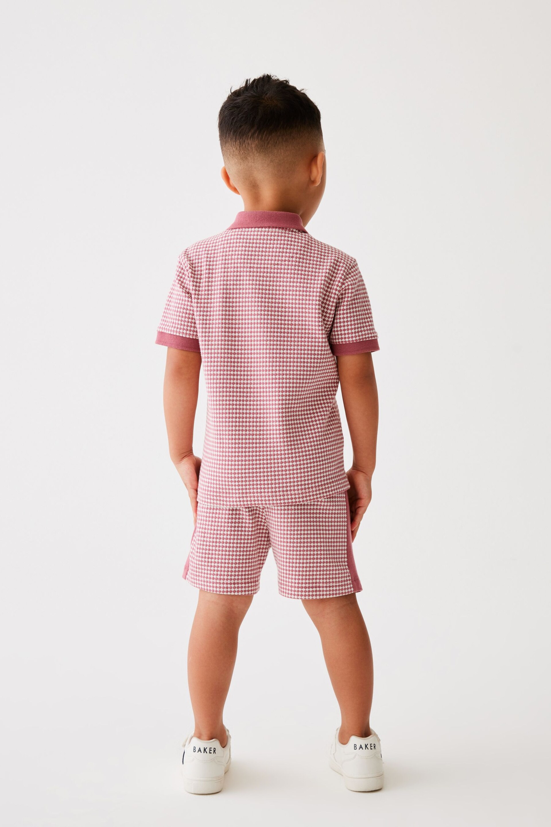 Baker by Ted Baker Textured Polo Shirt and Short Set - Image 3 of 16