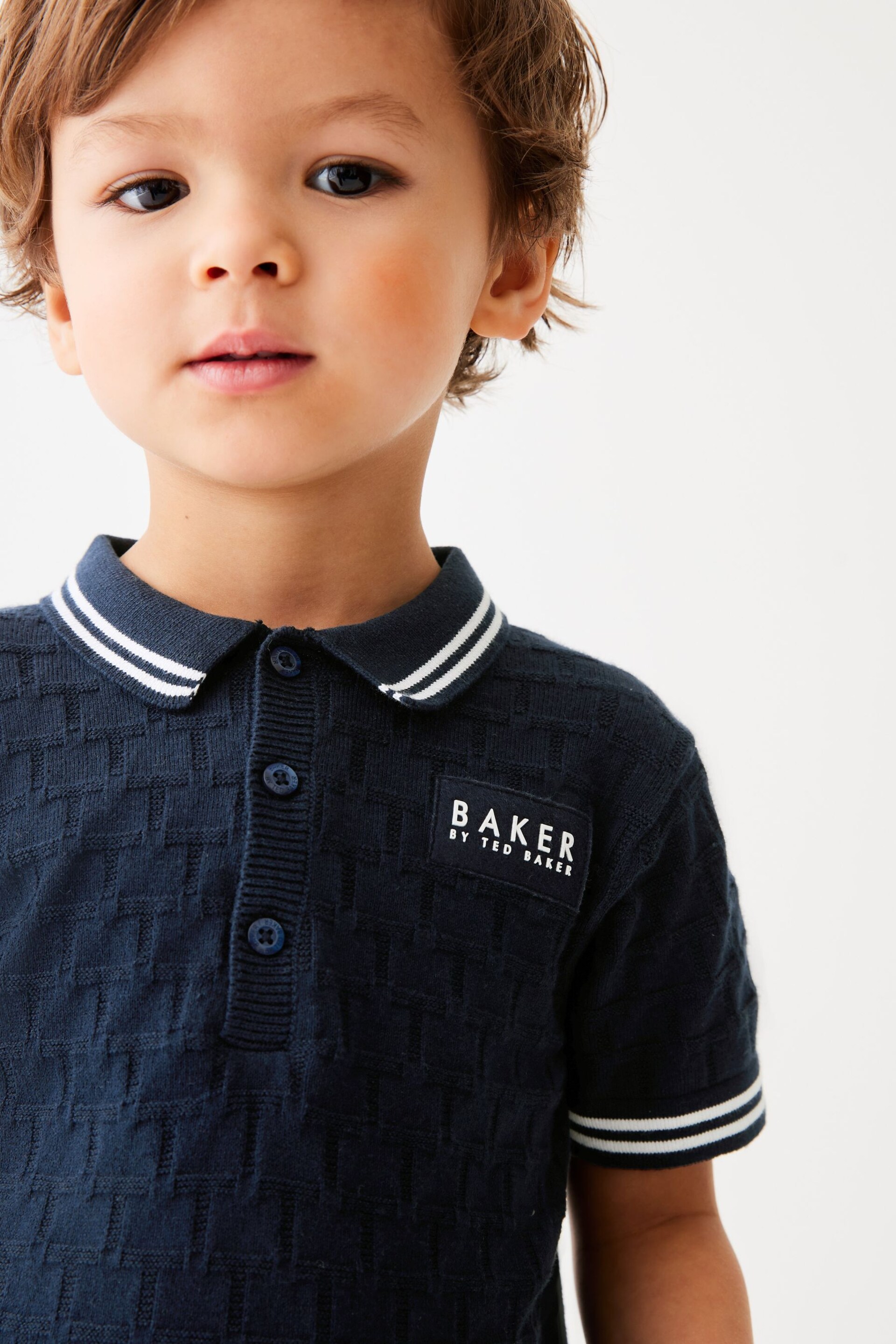 Baker by Ted Baker Knitted Polo Shirt and Short Set - Image 4 of 9