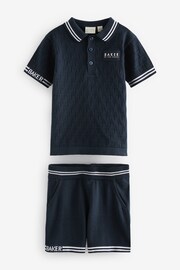 Baker by Ted Baker Knitted Polo Shirt and Short Set - Image 6 of 9