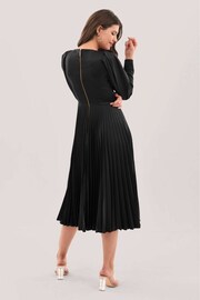 Closet London Black Pleated Midi Dress - Image 2 of 5