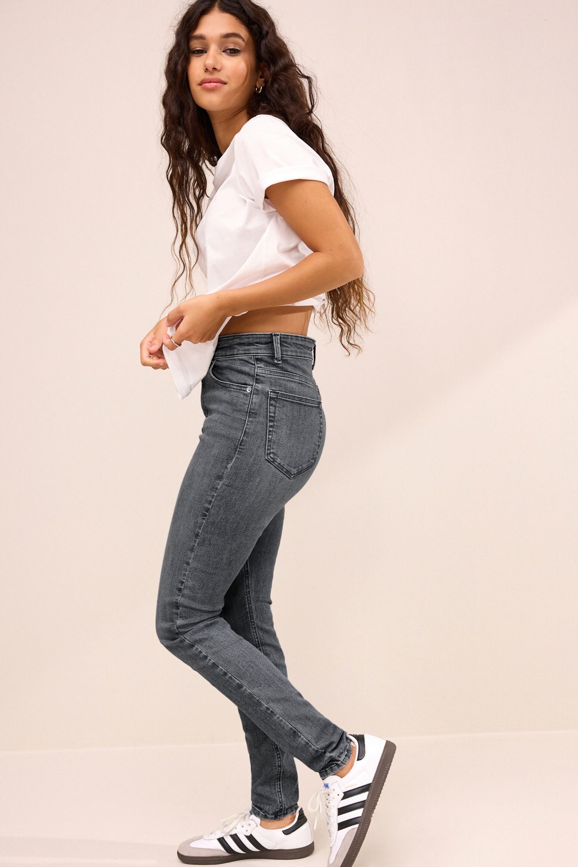 Grey Low Skinny Jeans - Image 3 of 7