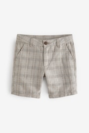 Check Linen Blend Chino Shorts (3-16yrs) - Image 1 of 3