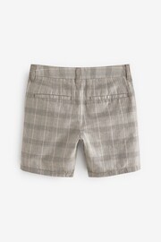 Check Linen Blend Chino Shorts (3-16yrs) - Image 2 of 3