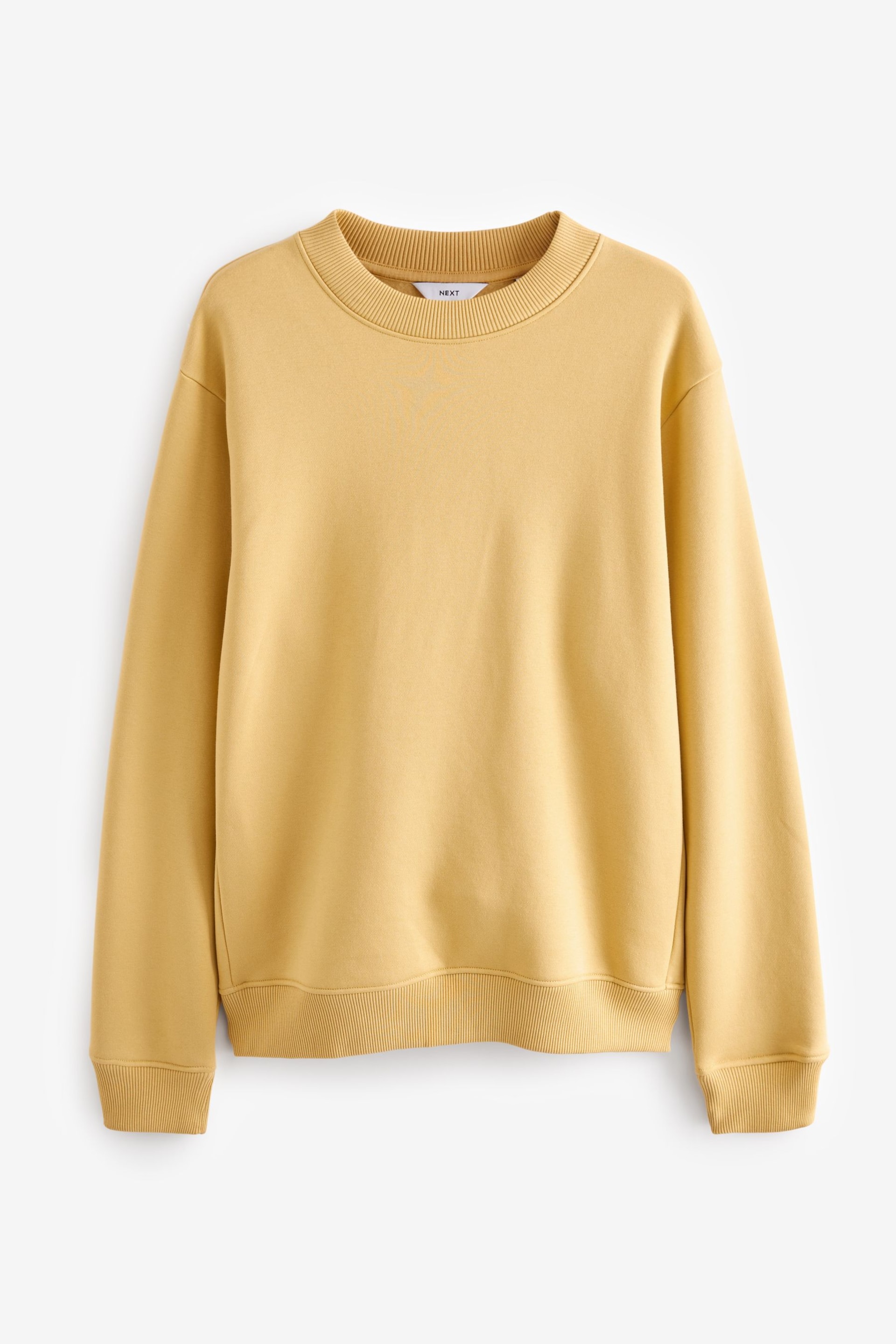 Yellow Regular Fit Jersey Cotton Rich Crew Sweatshirt - Image 5 of 7