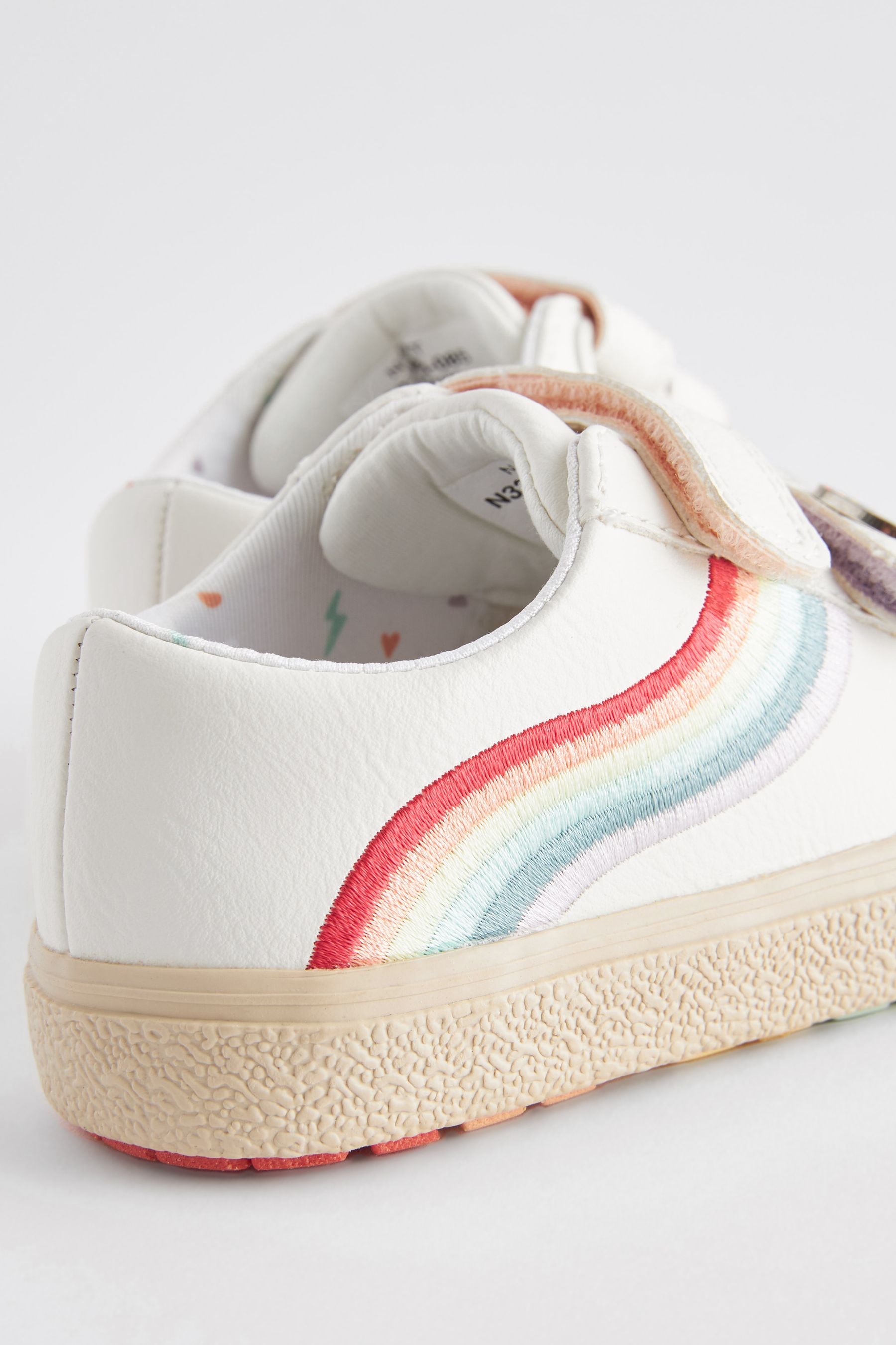Buy White Standard Fit F Rainbow Touch Fasten Trainers from the Next UK online shop