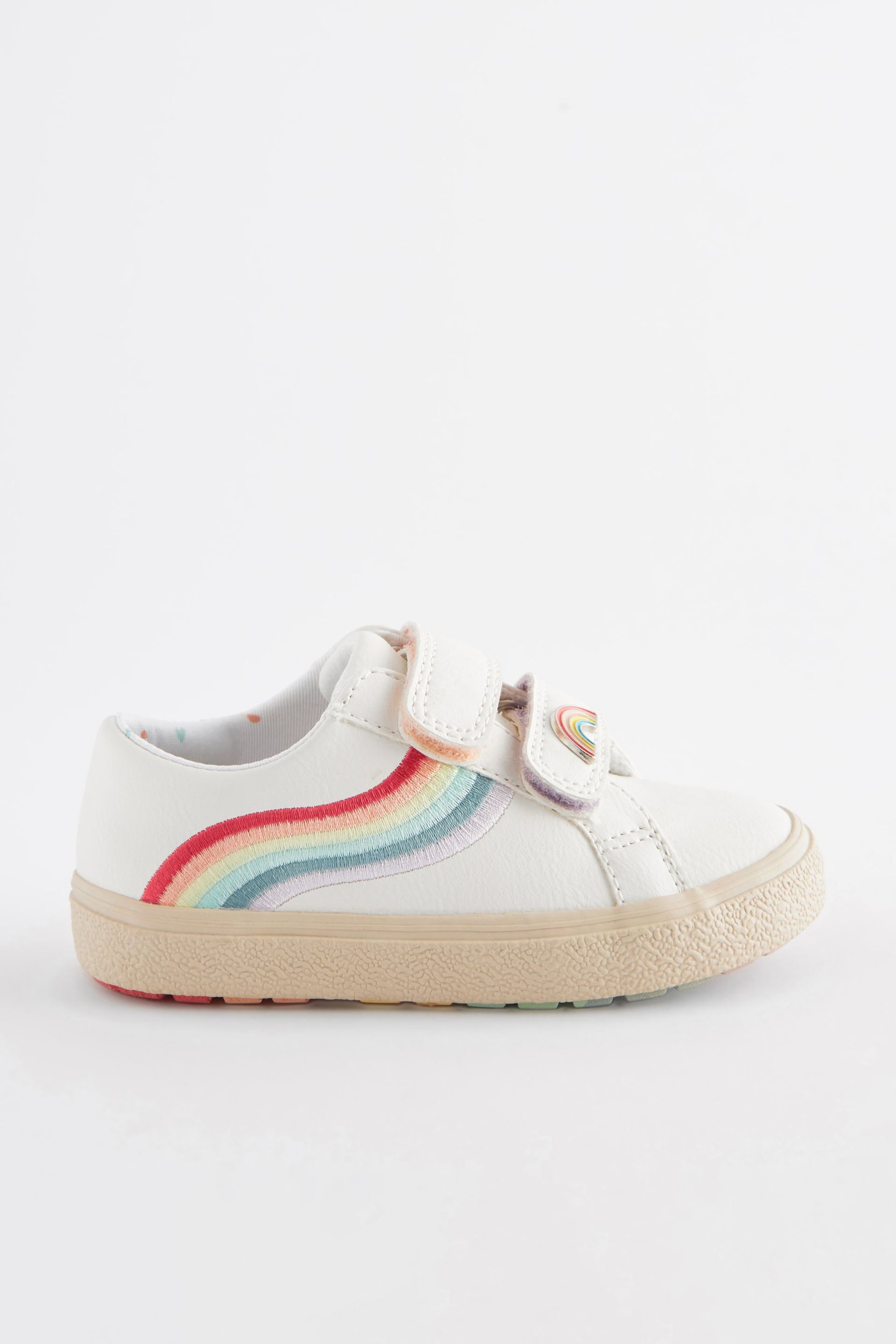White Standard Fit (F) Rainbow Trainers - Image 5 of 10