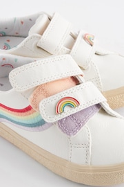 White Standard Fit (F) Rainbow Trainers - Image 9 of 10