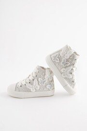 White Glitter Bridesmaid High Top Trainers - Image 1 of 6
