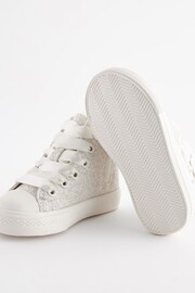 White Glitter Bridesmaid High Top Trainers - Image 6 of 6