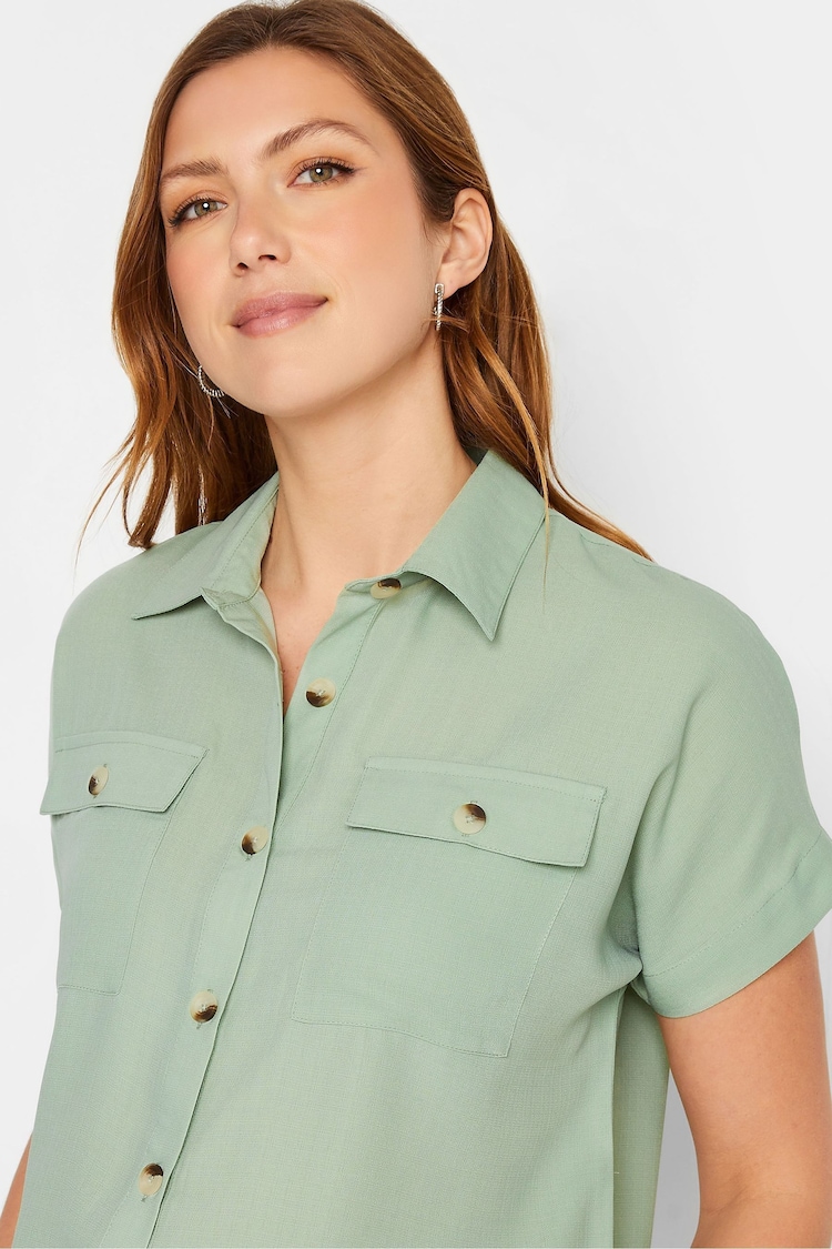 Long Tall Sally Green Pocket Utility Shirt - Image 4 of 4