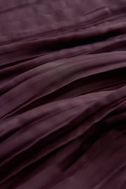 Plum Purple Plissé Woven Mix Short Sleeve Top - Image 6 of 6