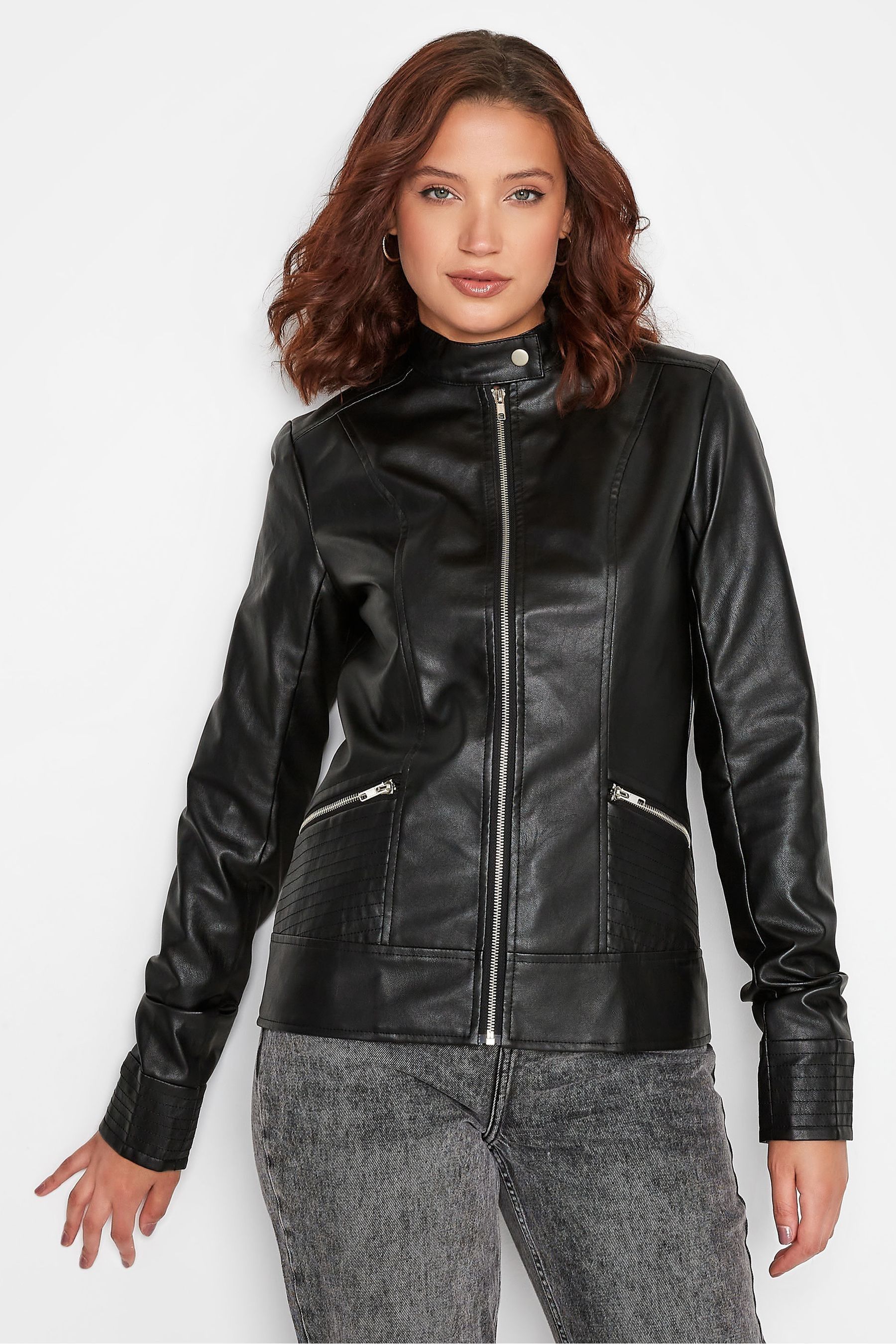 Long tall sally leather jacket new arrivals