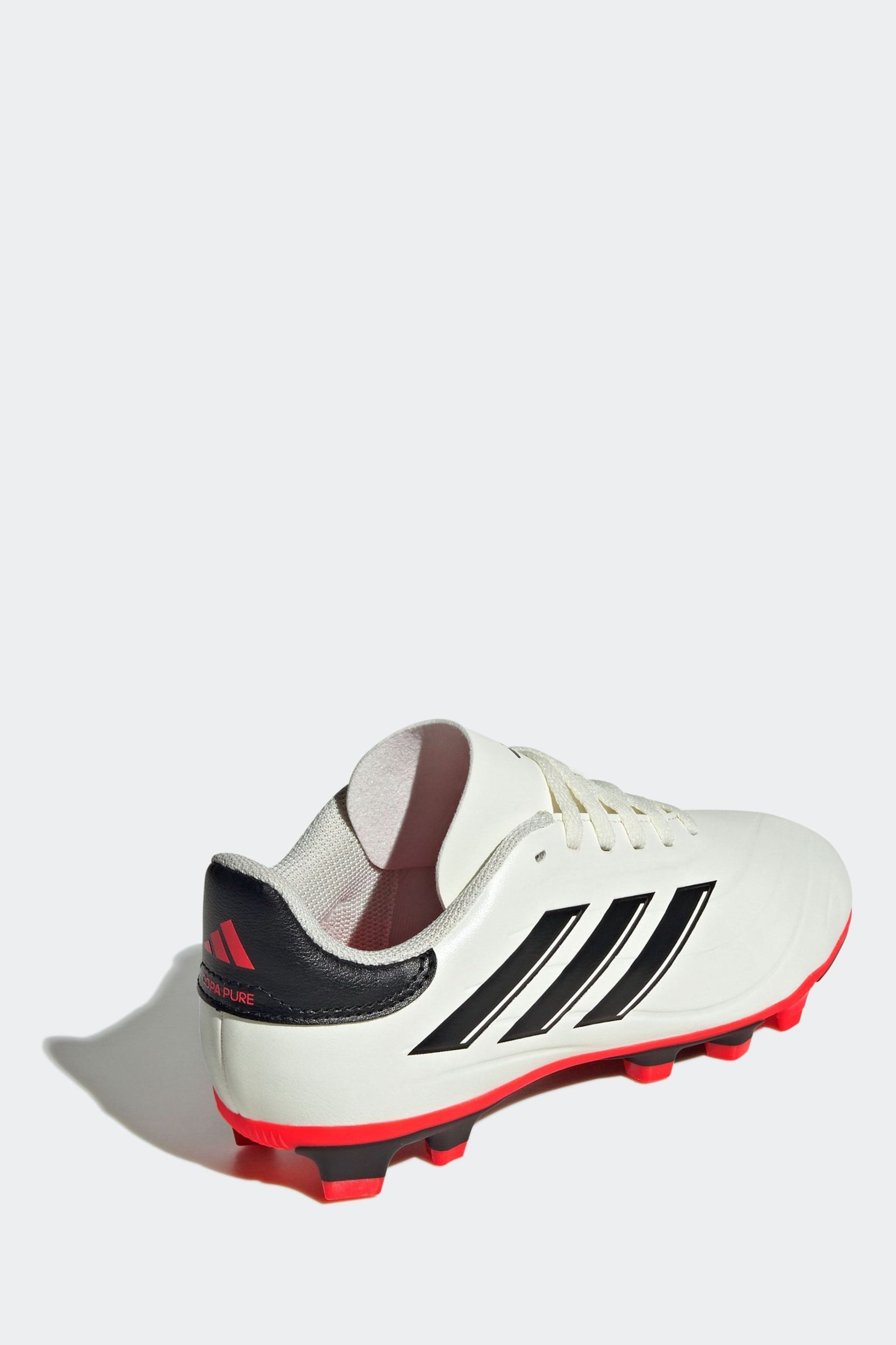 adidas White Football Copa Pure II Club Flexible Ground Kids Boots - Image 4 of 10