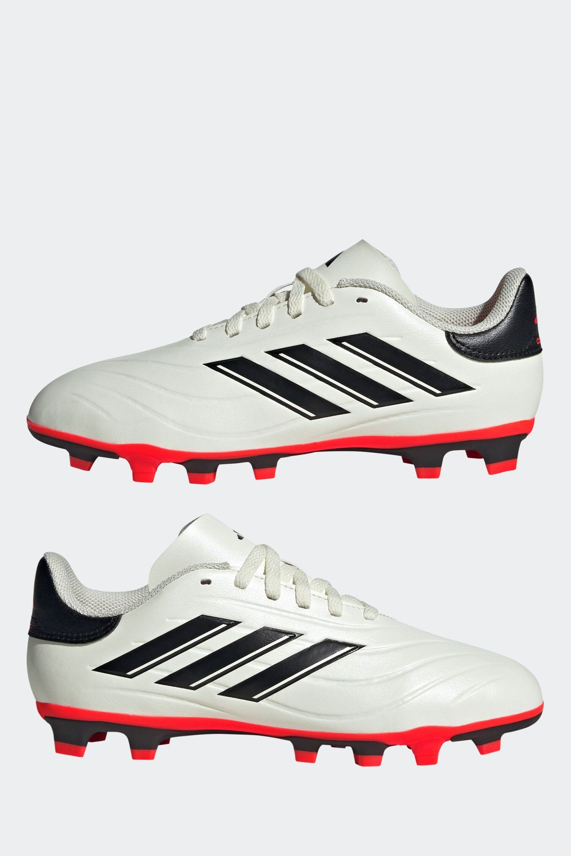 adidas White Football Copa Pure II Club Flexible Ground Kids Boots - Image 5 of 10