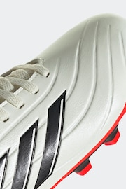 adidas White Football Copa Pure II Club Flexible Ground Kids Boots - Image 9 of 10
