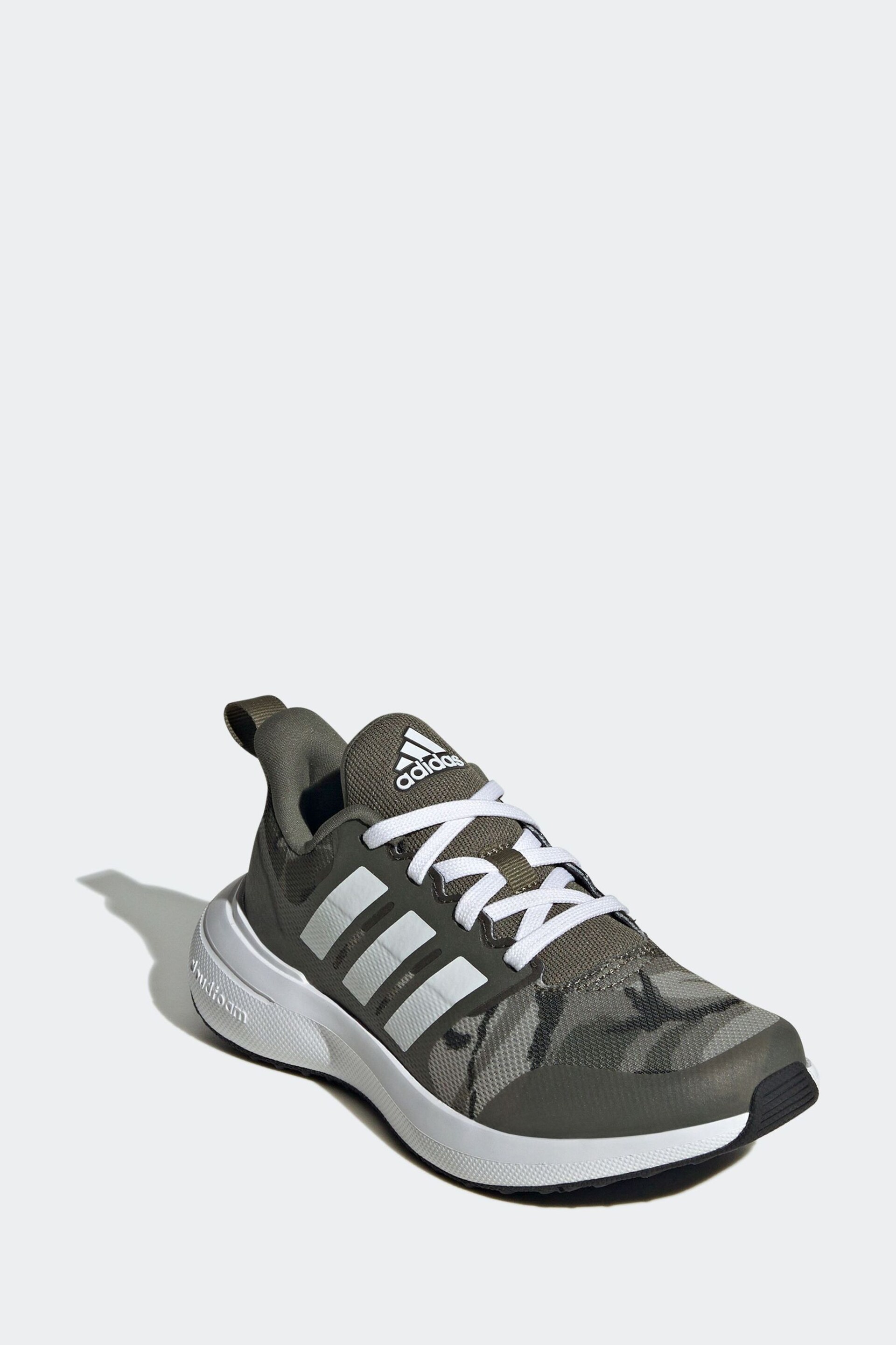 adidas Green Sportswear Fortarun 2.0 Cloudfoam Sport Running Lace Trainers - Image 3 of 9