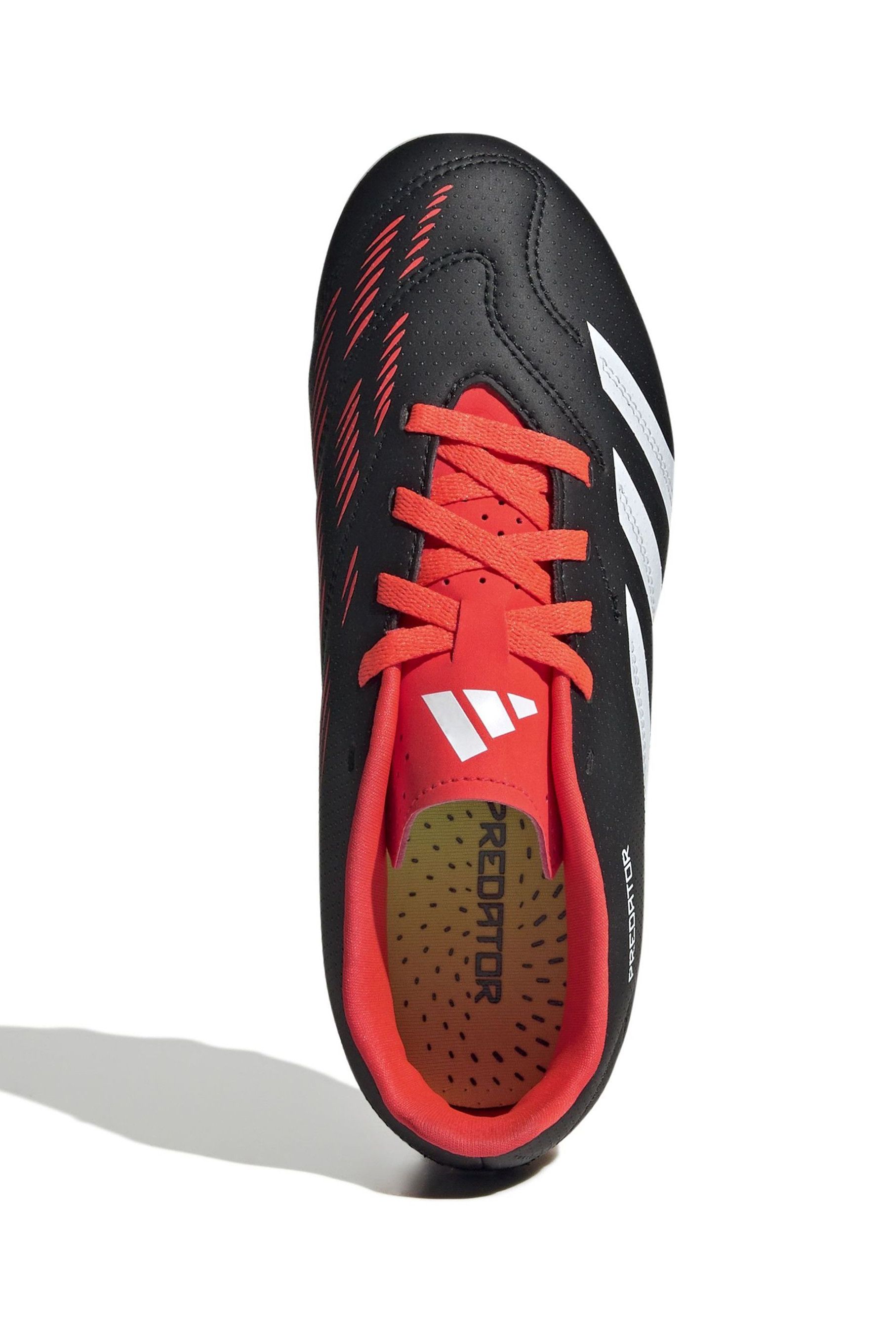 Red and black soccer shoes clearance