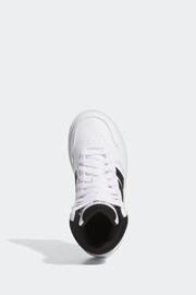 adidas White/black Hoops Mid Shoes - Image 5 of 8