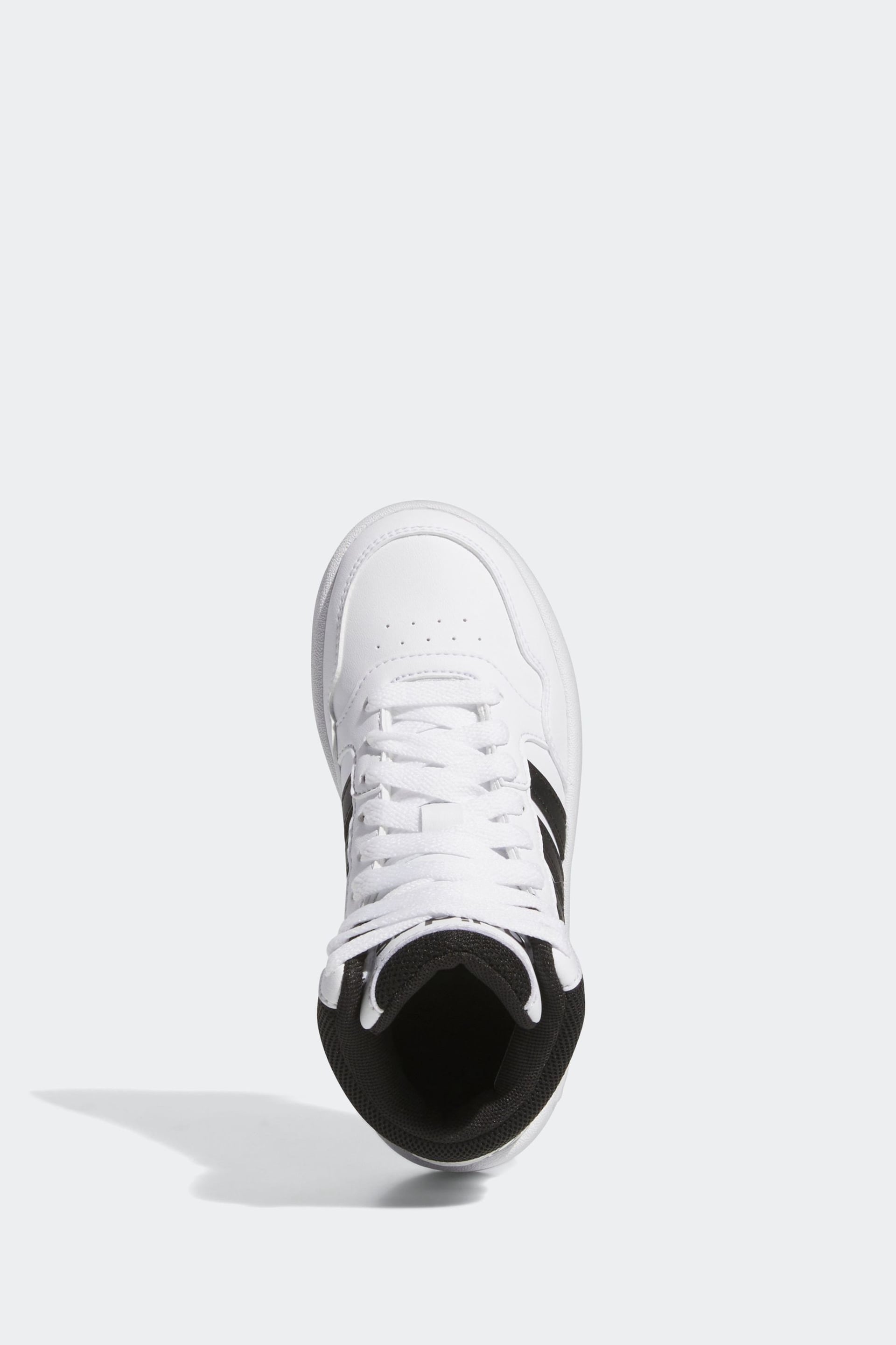 adidas White/black Hoops Mid Shoes - Image 5 of 8